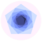 spirale pentagone bleu